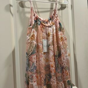 NWT!Elena Baldi Silk Blend flowy
Floral lined Maxi Dress braid strap
Italy large